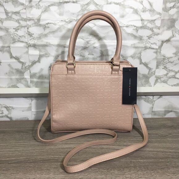 Tommy Hilfiger Logo‎ blush rose Satchel shopper bag NWT - Picture 3 of 12